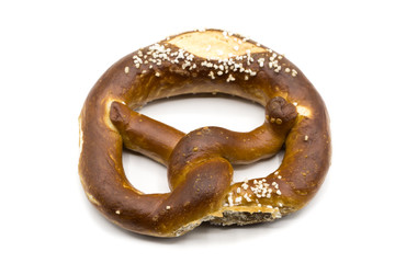 Laugenbrezel pretzel isolated on white background