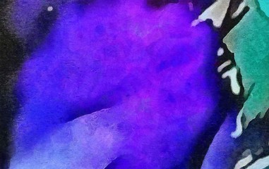 Detailed close-up grunge clouds abstract background. Dry brush strokes hand drawn oil painting on canvas texture. Creative simple pattern for graphic work, web design or wallpaper. Chaotic splashes.