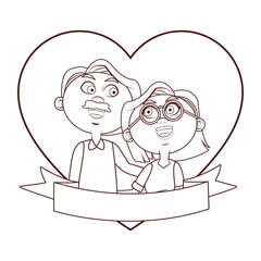 elder couple love banner