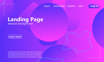 Obraz premium Website landing page. Fluid background.