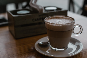 Coffee in a Glass Mug