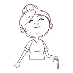 grandmother elder person cane