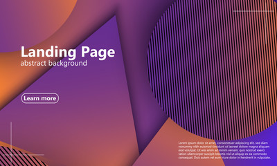 Website landing page. Geometric background.