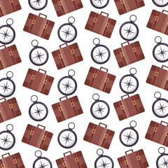 suitcases and compass camping background