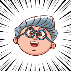 grandfather glasses head comic
