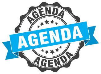 agenda stamp. sign. seal