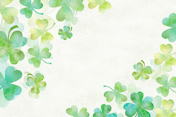 Art green clover watercolor background - 249400489