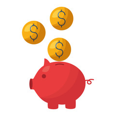 piggy bank money coins dollar