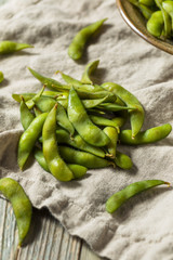 Raw Green Organic Edamame Soy Beans