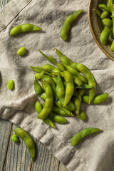Raw Green Organic Edamame Soy Beans
