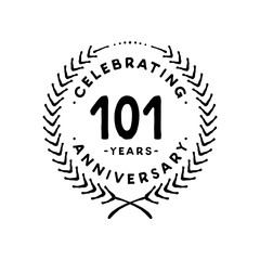 101 years design template. 101st vector and illustration 