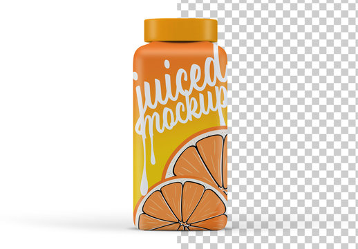 Isolated Juice Bottle Mockup
