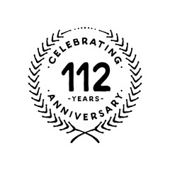 Fototapeta premium 112 years design template. 112nd vector and illustration 