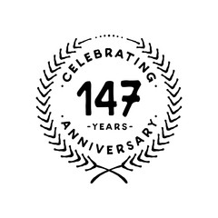 147 years design template. 147th vector and illustration 