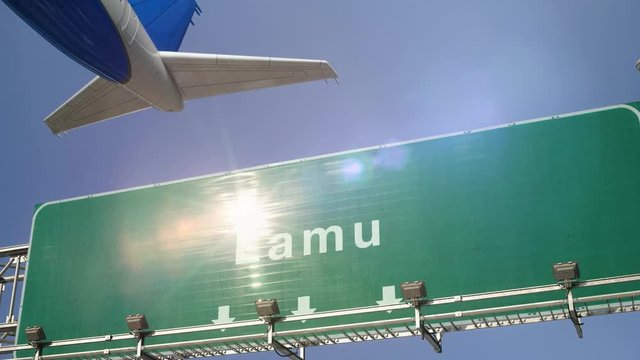 Airplane Take off Lamu