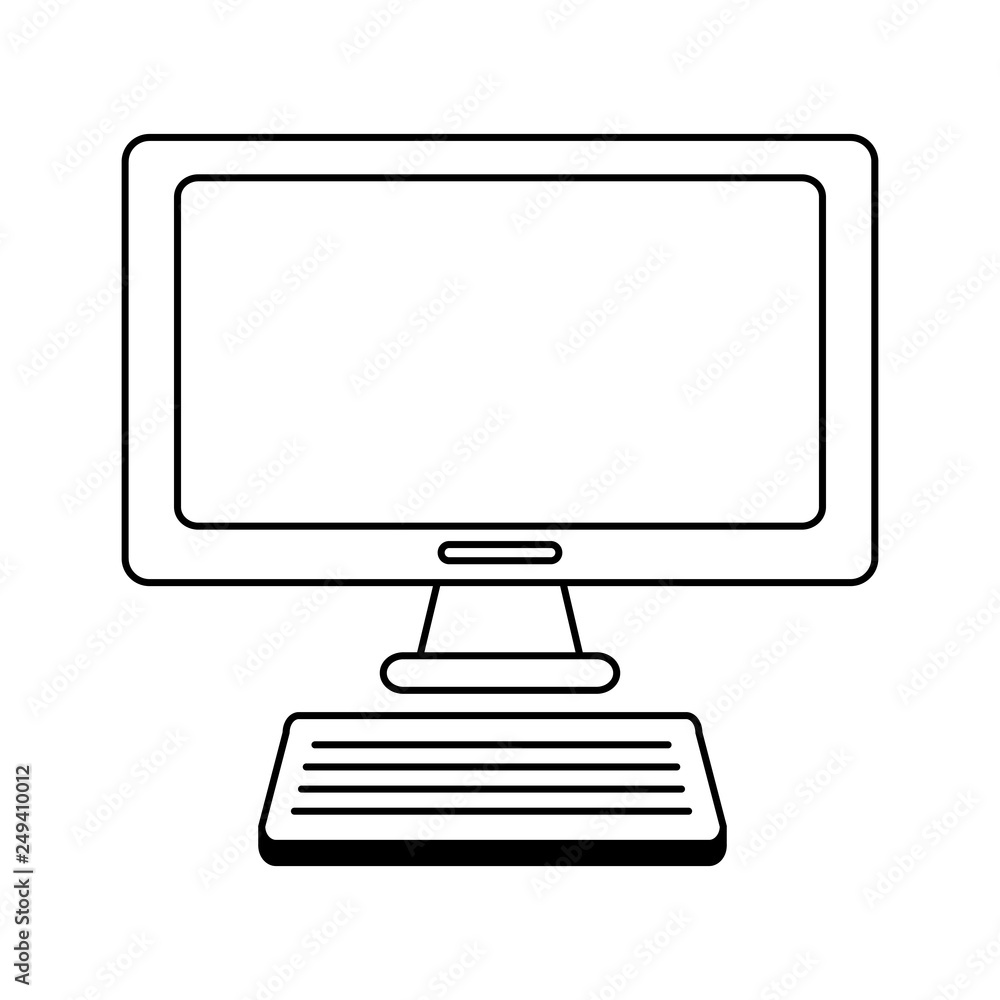 Poster computer monitor keyboard