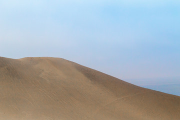 beaches of pisco, paracas, peru, The sea and the desert come together