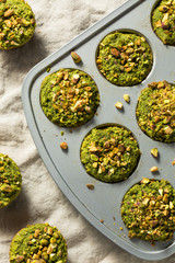 Homemade Green Matcha Pistachio Muffins