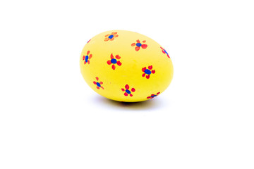 Happy Easter. Easter eggs concept. Beautiful Easter egg on white background. Easter egg for advertisers.