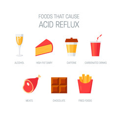 GERD concept in flat style, vector illustration