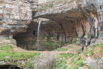 Balou Balaa waterfall (Baatara Gorge Waterfall),  Tannourine, Lebanon, Middle East