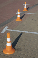Orange traffic cones