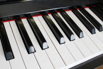 アップライトピアノの鍵盤