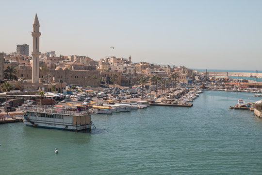 View of Sidon Coastline, Lebanon