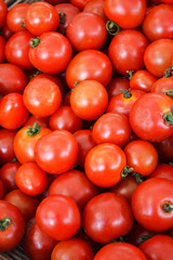 Fresh cherry tomatoes background