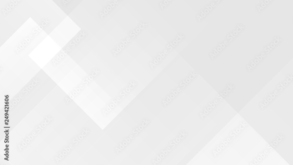 Wall mural white gradient abstract polygon pattern on gray background.