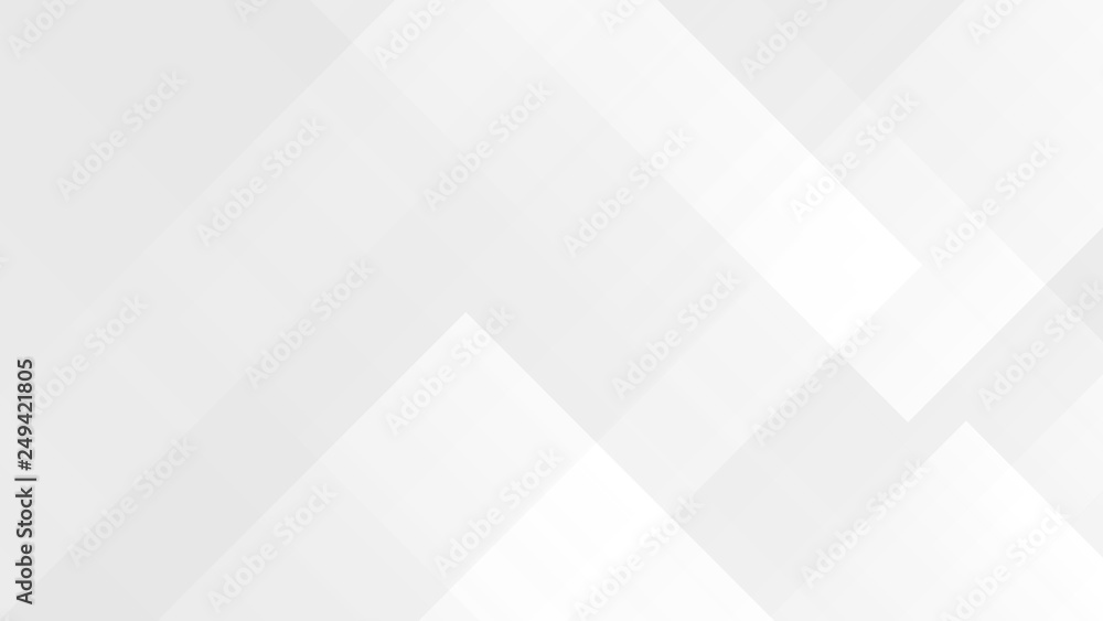 Wall mural white gradient abstract polygon pattern on gray background.