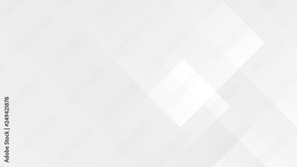 Wall mural white gradient abstract polygon pattern on gray background.