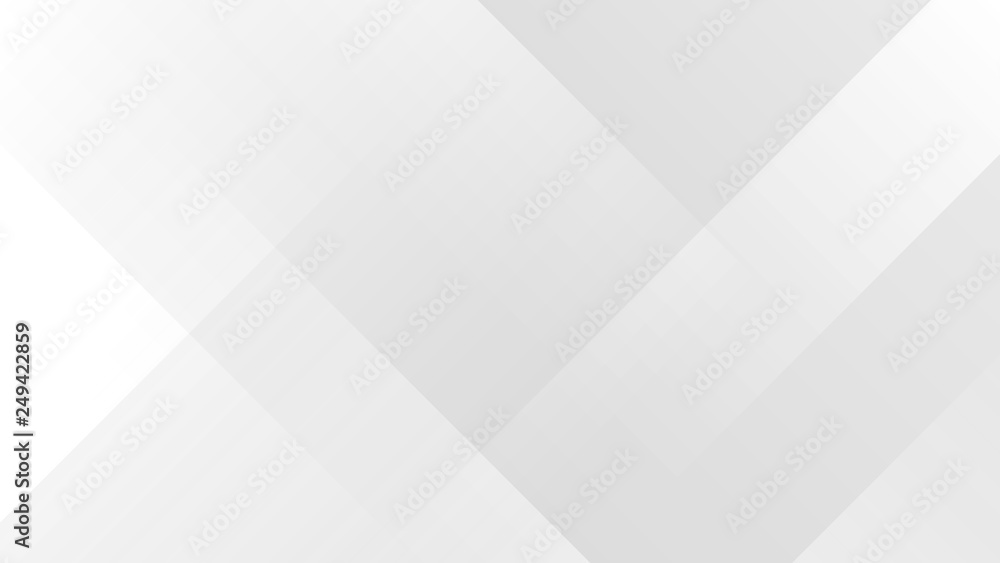 Wall mural white gradient abstract polygon pattern on gray background.