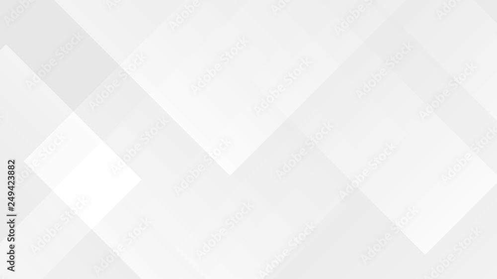 Wall mural white gradient abstract polygon pattern on gray background.