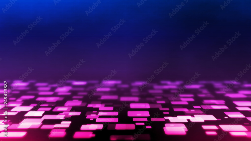 Poster 3d rendering of abstract futuristic modern rectangle square polygon geometric shape background. for 