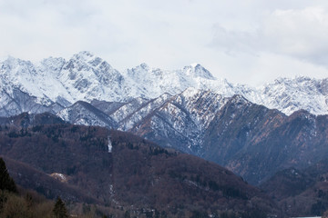 Fototapeta na wymiar Montagne neve Barcis