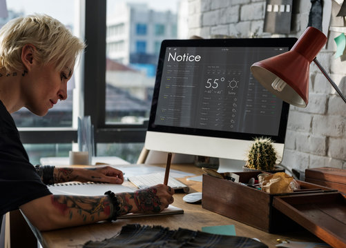 Personal organizer schedule application graphic