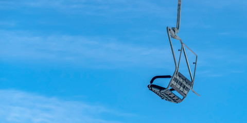 Chair lift against blue sky in Park City Utah