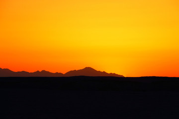 Naklejka premium Sunset in the mountains of Africa