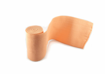 Obraz premium Elastic bandage Medical bandage roll isolated on white background
