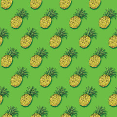 Fototapeta premium pineapple_pattern_green