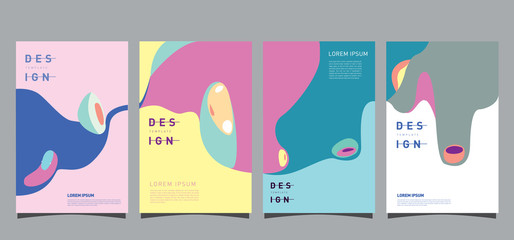 Liquid and Flat Abstract Poster Design Template