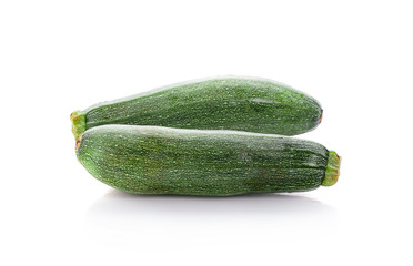 Fresh zucchini isolated on white (cucumber)