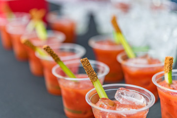 Bloody Marys with Celery