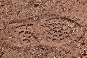 Footsteps on ground - pattern people marks