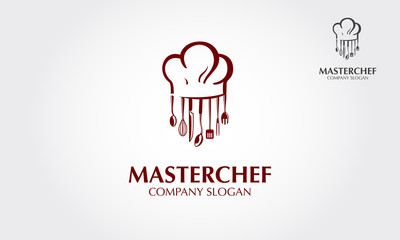 Use this logo for a chef, restaurant, catering or any food related services. Vector logo illustration. Clean and modern style on white background