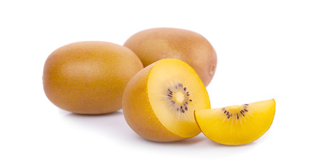 gold kiwi isolated on white background