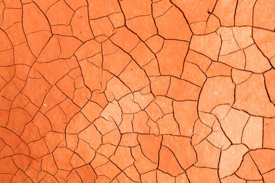 Orange drought soil pattern - no water