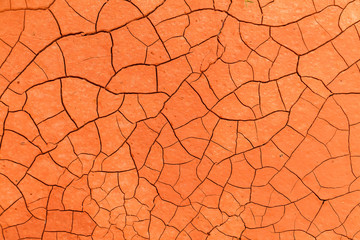 Orange drought soil pattern - no water
