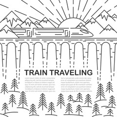 Template with modern train